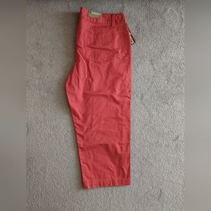 Merona NWT comfort waist stretch crop pants, size 14, Salmon pink